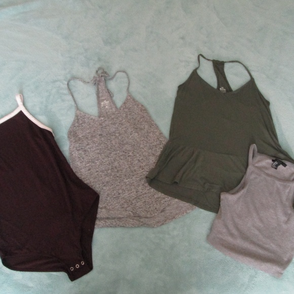 Hollister Tops - Bundle of 4 Tank Tops Hollister, AE, Forever 21 S